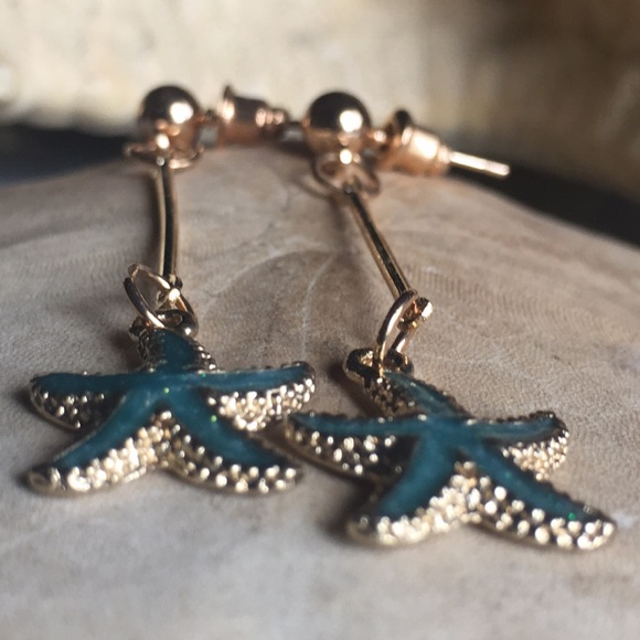 Starfish Drop Post Earrings - Picture 11 of 13